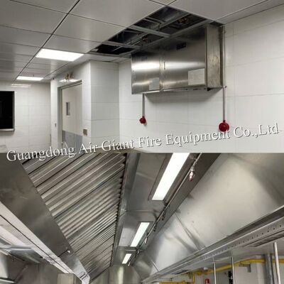 質  Double Bottles Automatic Protection Restaurant Hood Fire Suppression System For Hotel Fire Fight 工場