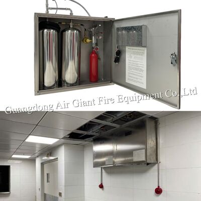 質  Double Bottles Commercial Kitchen Hood Fire Suppression System For Grease Ducts 工場