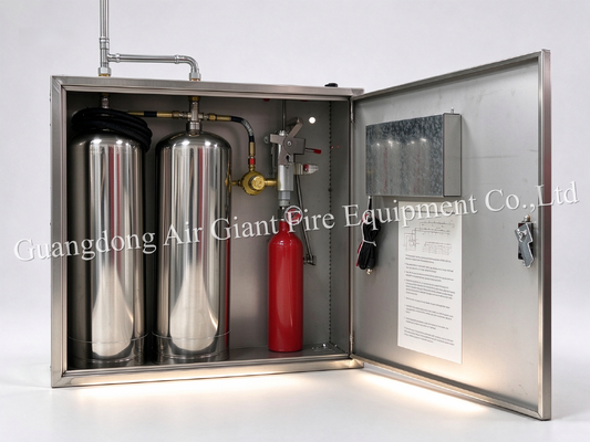 質  Double Bottles Automatic Protection Kitchen Fire Suppression System with 12L Reagent Capacity for Commercial Kitchen Fire Extinguishing System 工場