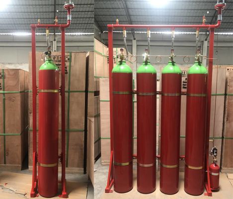 封じられた氾濫IG55 Argoniteのガスの消火システム消火器