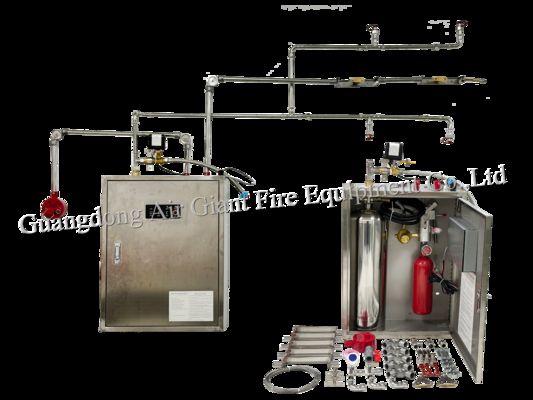 食用油の火災のための湿化学キッチン火災抑制システム